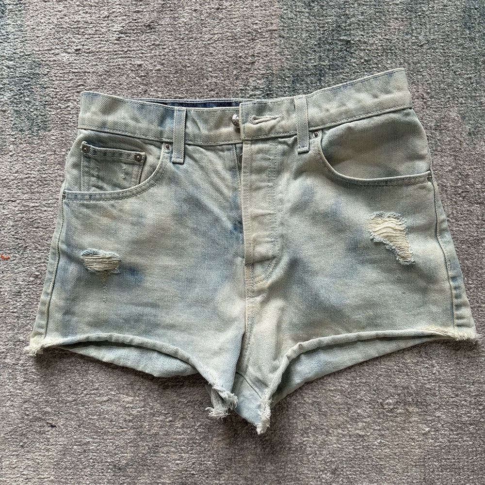 Derek Lam IO Crosby Acid Wash Jean Shorts